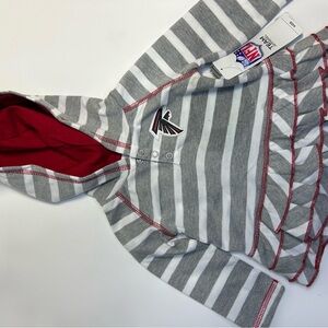 NFL Gray and Red Striped Hoodie Dress